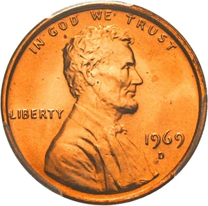 image for: 1969-D 1c PCGS MS66+ RD