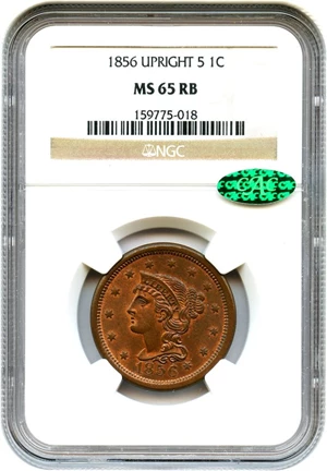 image for: 1856 1c NGC/CAC MS65 RB