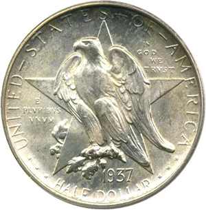 image for: 1937 Texas 50c PCGS MS66