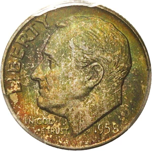 image for: 1958-D 10c PCGS MS67 FB * Color *