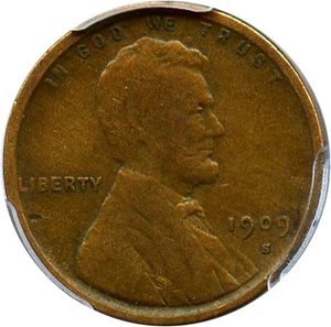 image for: 1909-S/S 1c PCGS VG-8 (Lincoln, S/Horizontal S)