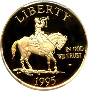 image for: 1995-W $5 PCGS Proof 70 DCameo (Civil War)