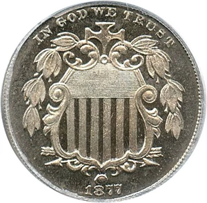 image for: 1877 5c PCGS/CAC Proof 65 Cameo