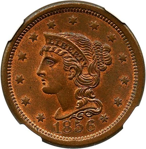 image for: 1856 1c NGC/CAC MS65 RB