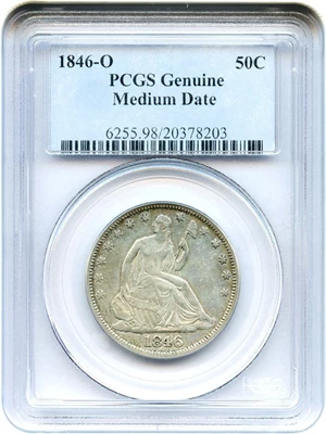 image for: 1846-O 50c PCGS Genuine (Medium Date)