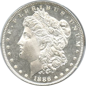 image for: 1886 $1 PCGS MS65 DMPL
