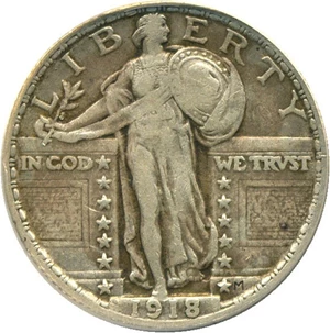 image for: 1918 25c ANACS VF25