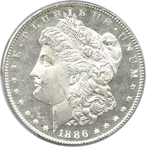 image for: 1886 $1 PCGS MS65 DMPL