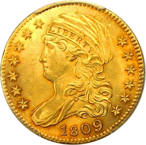 image for: 1809/8 $5 PCGS/CAC MS63