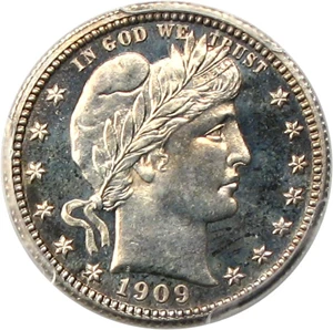 image for: 1909 25c PCGS/CAC Proof 65+