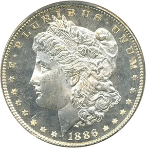 image for: 1886 $1 PCGS/CAC MS65+ DMPL