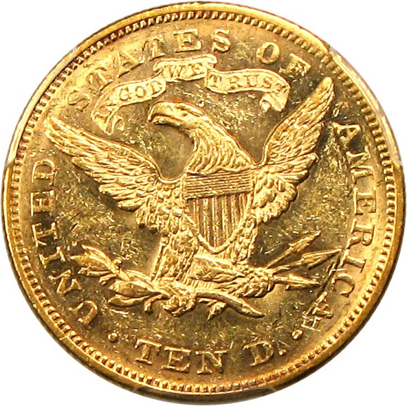 image for: 1868 $10 PCGS AU58 * Only 1 Finer at PCGS *