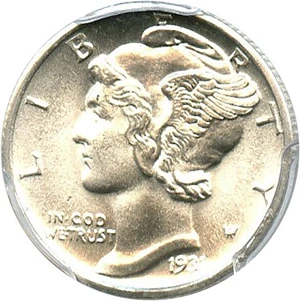 image for: 1931-D 10c PCGS/CAC MS66 FB