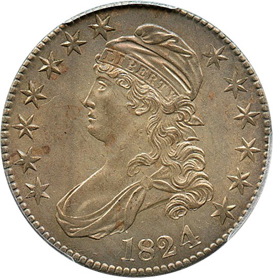 image for: 1824/4 50c PCGS AU58