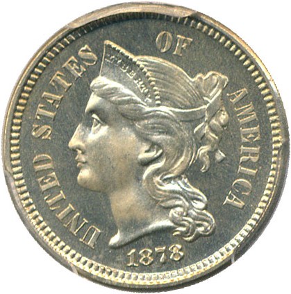 image for: 1878 3cN PCGS Proof 66 Cameo