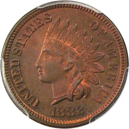 image for: 1882 1c PCGS/CAC Proof 65 RB