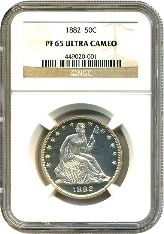 image for: 1882 50c NGC Proof 65 Ultra Cameo