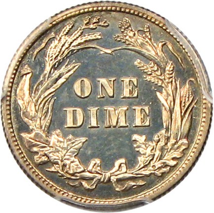 image for: 1907 10c PCGS Proof 65 Cameo