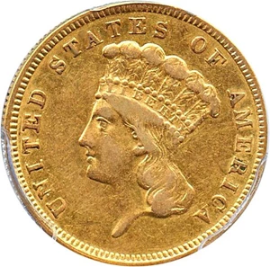 image for: 1887 $3 PCGS XF40