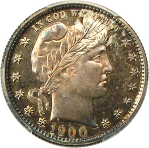 image for: 1900 25c PCGS/CAC Proof 66 * Colorful Toning *