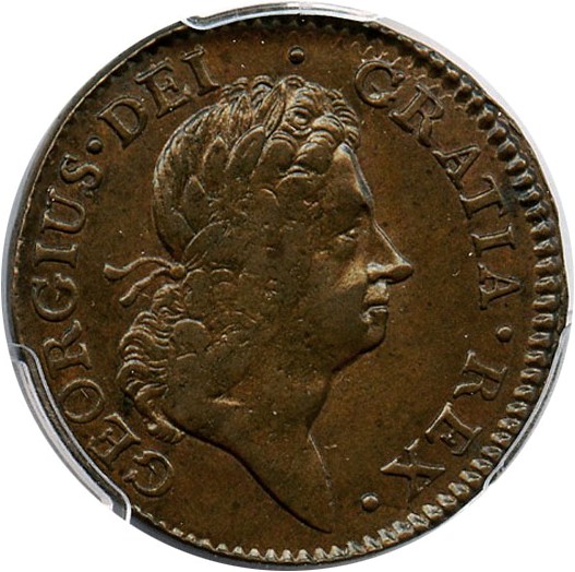 image for: 1722 Hibernia 1/2 P PCGS/CAC AU55 (Harp Left)