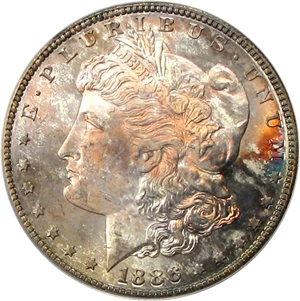 image for: 1886-S $1 PCGS Secure/CAC MS66 - Wild Colors
