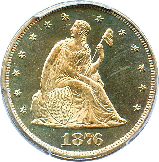 image for: 1876 20c PCGS/CAC Proof 64 Cameo