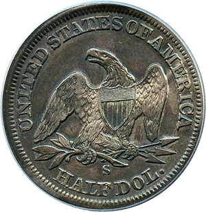image for: 1860-S 50c PCGS Genuine
