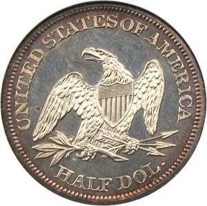 image for: 1860 50c NGC/CAC Proof 63