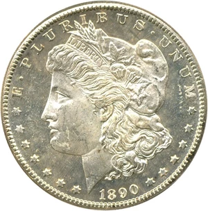 image for: 1890-CC $1 PCGS/CAC MS64 DMPL OGH