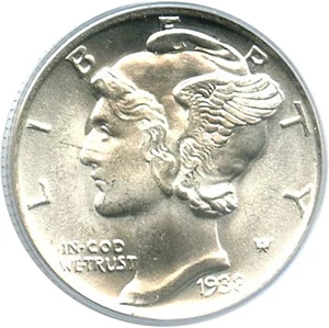 image for: 1938-S 10c PCGS MS65
