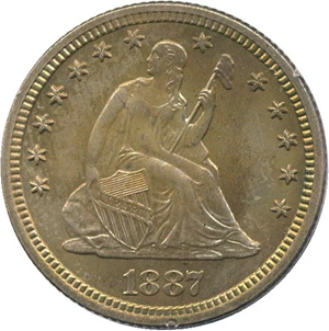 image for: 1887 25c PCGS Proof 64 - OGH Rattler Holder
