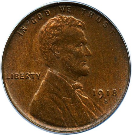 image for: 1918-S 1c PCGS MS63 BN