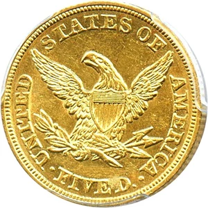 image for: 1846 $5 PCGS AU58 (Small Date)