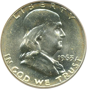 image for: 1963 50c PCGS MS65 FBL