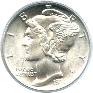image for: 1938-S 10c PCGS MS65