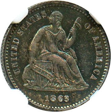 image for: 1863 H10c NGC/CAC Proof 65 * Richly Toned Gem *