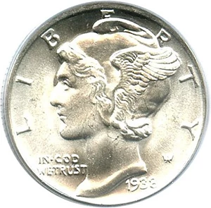image for: 1938-S 10c PCGS MS65