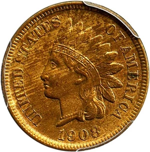 image for: 1908-S 1c PCGS/CAC MS63 RB