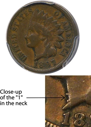 image for: 1897 1c PCGS F12 (1 in Neck)