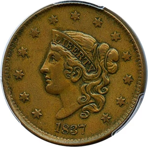 image for: 1837 1c PCGS AU55 (Medium Letters)