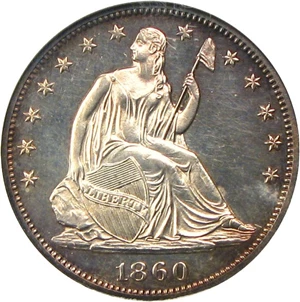 image for: 1860 50c NGC/CAC Proof 63