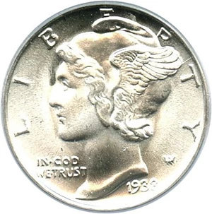 image for: 1938-S 10c PCGS MS64