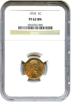 image for: 1910 1c NGC Proof 62 BN - Colorful Reverse Toning