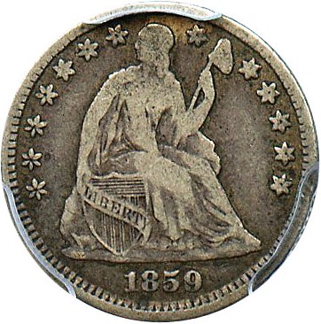 image for: 1859 H10c PCGS F12