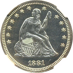 image for: 1881 25c NGC Proof 63