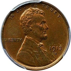 image for: 1913-D 1c PCGS/CAC MS64 RB