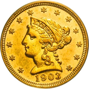 image for: 1903 $2.5 PCGS CAC Proof 55