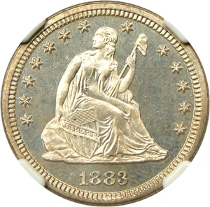 image for: 1883 25c NGC Proof 65