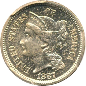 image for: 1887/6 3cN PCGS Proof 62